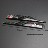 Audi Sline Carbon Fiber Rearview Mirror Car Stickers Emblem Decal