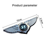 Hyundai Angle Wings Metal Car Front Center Sticker Grille Emblem