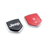 2PCS Jeep Metal Car Rear Sticker Shield Trunk Emblem Badge Decal