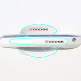 8pcs Dodge RAM Car Door Handle Bowl Wrist Transparent Protector Anti-collision Decal