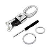 Citroen Logo PU Leather Braided Rope Car Keychain