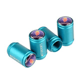 4pcs/set SAAB Logo Matte Car Air Valve Stem Caps Auto Tyre Valve Covers