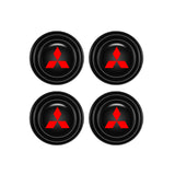 4pcs/set Mitsubishi Car Door Shock Stickers Luminous Absorber Decal