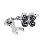 4pcs/set Opel Logo Car Air Valve Stem Cap Auto Tyre Valve Covers with Wrench
