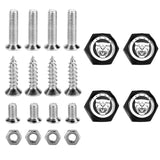 4pcs/set Jaguar Logo Stainless Steel Car License Plate Bolts