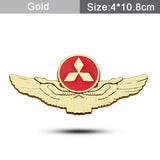 Mitsubishi Metal Wings Car Rear Sticker Auto Window Emblem Badge Decal
