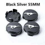 4pcs/set 55mm 68mm Ford Mustang ABS Car Wheel Hub Center Caps Covers