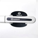 Nissan Carbon Fiber Car Door Bowl Handle Anti-collision Protective Stickers Scratches Film