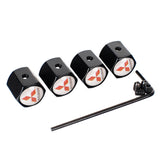 4pcs/set Mitsubishi Ralliart Anti-Theft Car Air Valve Stem Cap Auto Tyre Valve Covers