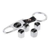 4pcs/set Ford Shelby Car Air Valve Stem Cap Auto Tyre Valve Covers with Keychain