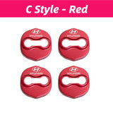 4pcs/set Hyundai Stainless Steel Car Door Lock Cover Protection