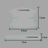8pcs Dodge RAM Car Door Handle Bowl Wrist Transparent Protector Anti-collision Decal