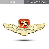 Peugeot Metal Wings Car Rear Sticker Auto Window Emblem Badge Decal