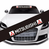 130*21cm Mitsubishi Car Front Trunk Window Windshield Sunshade Sticker Decal
