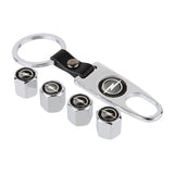 4pcs/set Opel Car Air Valve Stem Cap Auto Tyre Valve Covers with Keychain