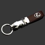 Lexus Leopard PU Leather Car Keychain Key Ring Pendant