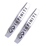 2pcs Infiniti Metal Car Fender Side Badge Decal Rear Emblem Sticker