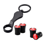 4pcs/set Ford Mustang Shelby ST SVT Logo Car Air Valve Stem Caps Auto Tyre Valve Covers with Wrench