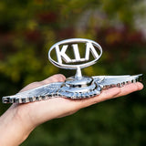 KIA Angle Wings Metal Car Front Hood Bonnet Sticker Emblem Badge