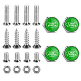 4pcs/set Land Rover Logo Stainless Steel Car License Plate Bolts