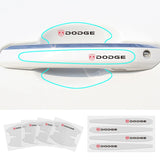 8pcs Dodge RAM Car Door Handle Bowl Wrist Transparent Protector Anti-collision Decal