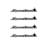 4pcs/set Alfa Romeo Sportivo Metal Car Stereo Sticker Auto Audio Emblem Decal