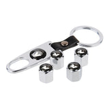 4pcs/set Renault Car Air Valve Stem Cap Auto Tyre Valve Covers with Keychain