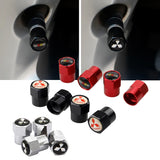 4pcs/set Mitsubishi Ralliart Car Air Valve Stem Cap Auto Tyre Valve Covers
