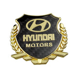 Hyundai Metal Carbon Fiber Car Rear Sticker Shield Trunk Emblem Badge Decal