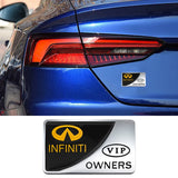 Infiniti VIP OWNERS Metal Car Stickers Rear Emblem Badge