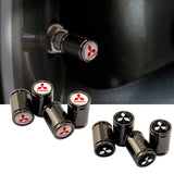 4pcs Mitsubishi Ralliart Logo Car Tire Valve Caps