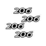 4pcs/set Peugeot 206 207 208 307 308 407 508 2008 3008 4008 5008 Metal Car Stereo Sticker Auto Audio Emblem Decal