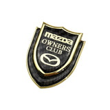 Mazda Shield Carbon Fiber Car Rear Sticker Window Emblem Badge Decal
