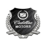 Cadillac Metal Carbon Fiber Car Rear Sticker Shield Trunk Emblem Badge Decal