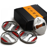 4pcs/set Mitsubishi Ralliart Stainless Steel Car Door Lock Cover Protection