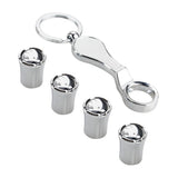 4pcs/set Skoda Logo Car Air Valve Stem Caps Auto Tyre Valve Covers with Wrench