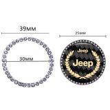 Jeep Carbon Fiber Car Engine One-click Start Stop Button Cover Sticker