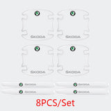 Skoda Car Door Bowl Handle Anti-collision Protective Stickers Scratches Film