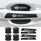 Nissan Carbon Fiber Car Door Bowl Handle Anti-collision Protective Stickers Scratches Film