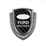 Ford Metal Carbon Fiber Shield Car Rear Sticker Auto Window Emblem Badge Decal