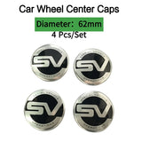 4pcs/set 62mm Land Rover SV Logo Car Wheel Center Hub Caps Hub Covers