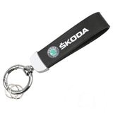 Skoda PU Leather Car Logo Keychain