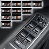 10pcs Mitsubishi Ralliart Epoxy Car Armrest Button Sticker