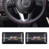 10pcs Honda Mugen Logo Epoxy Car Armrest Button Sticker