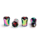4pcs/set Tesla Logo Car Air Valve Stem Caps Auto Tyre Valve Covers