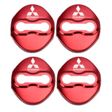 4pcs/set Mitsubishi Ralliart Stainless Steel Car Door Lock Cover Protection