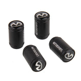 4pcs/set Infiniti Logo Matte Car Air Valve Stem Caps Auto Tyre Valve Covers