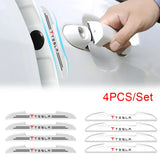 4pcs Tesla Car Door Bumper Strip Anti-collision Protection Sticker