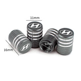 4pcs/set Hyundai Metal Car Wheel Tire Valve Stem Caps Covers