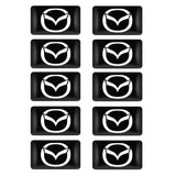 10pcs Mazda MS Epoxy Car Armrest Button Sticker